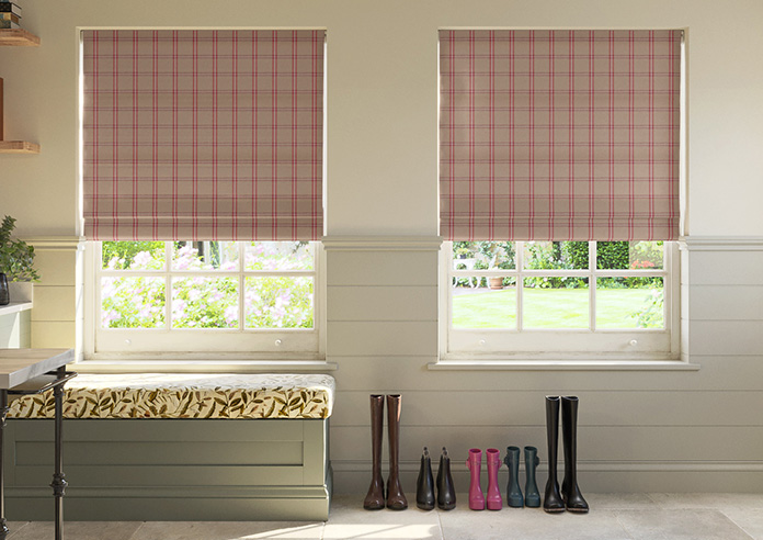 Applecross, Cranberry - Twist&Fit Roman Blind - Image 3